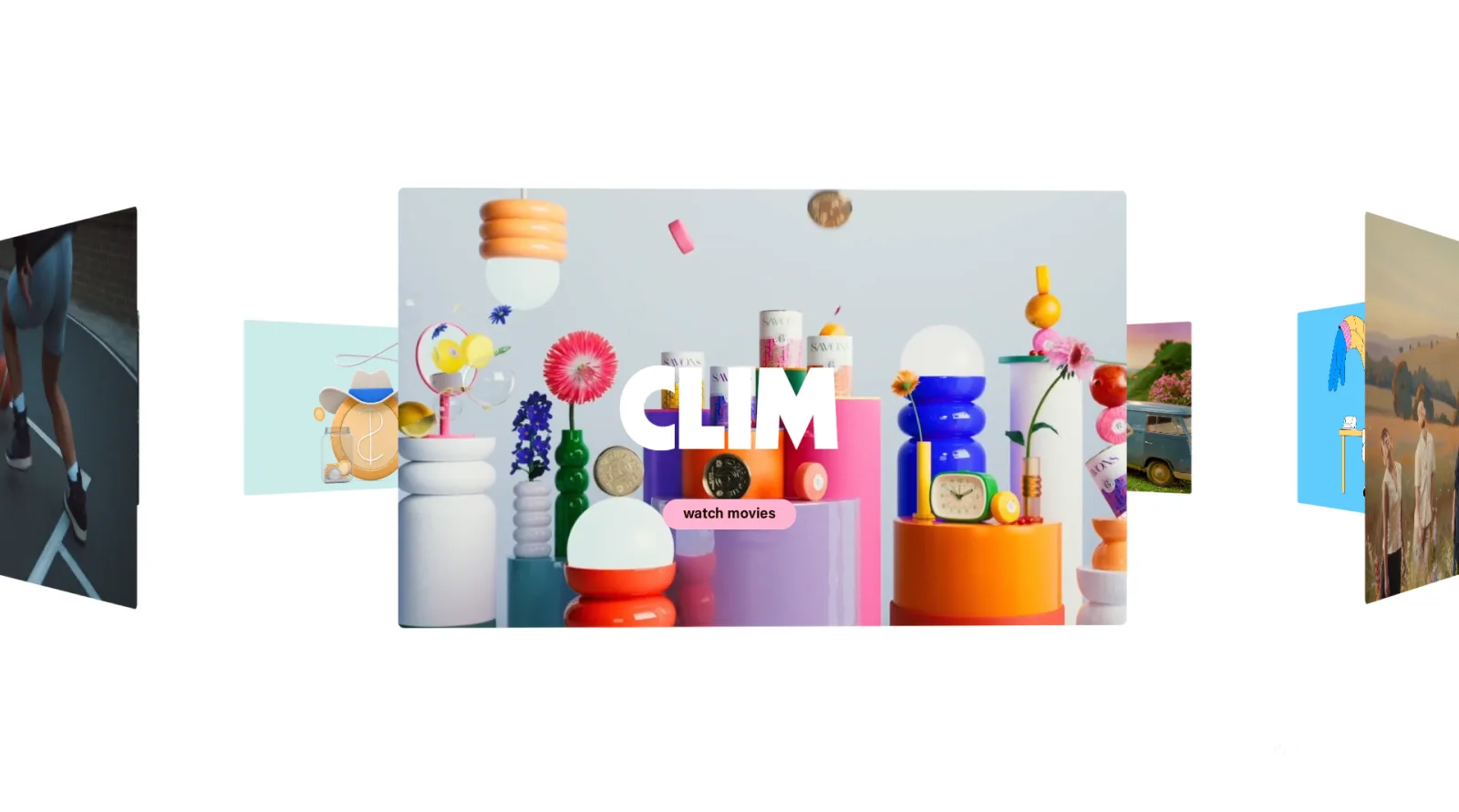 Product campaign set with bold 3D type